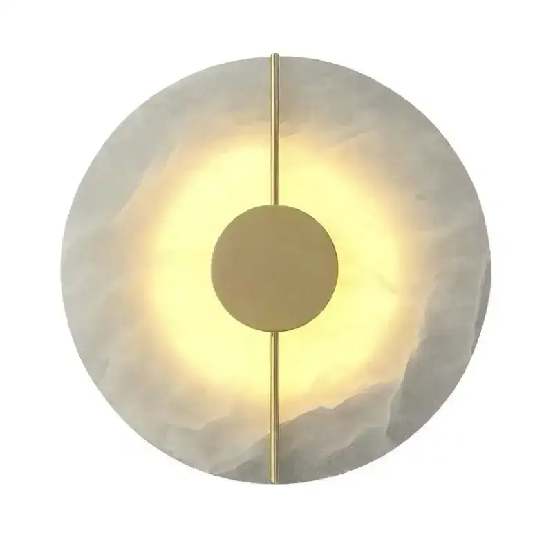 Modern circular gold and copper wall lamp bedroom bedside light