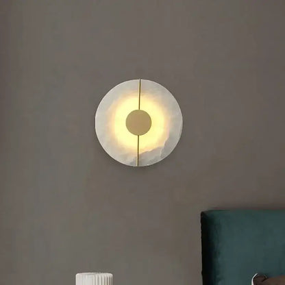 Modern circular gold and copper wall lamp bedroom bedside light