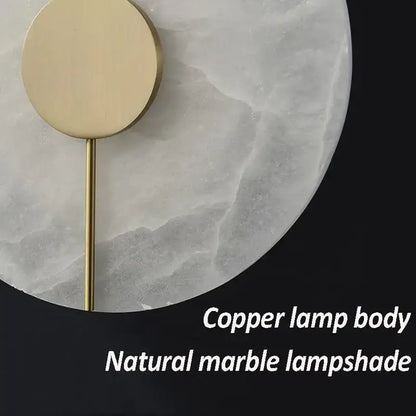 Modern circular gold and copper wall lamp bedroom bedside light