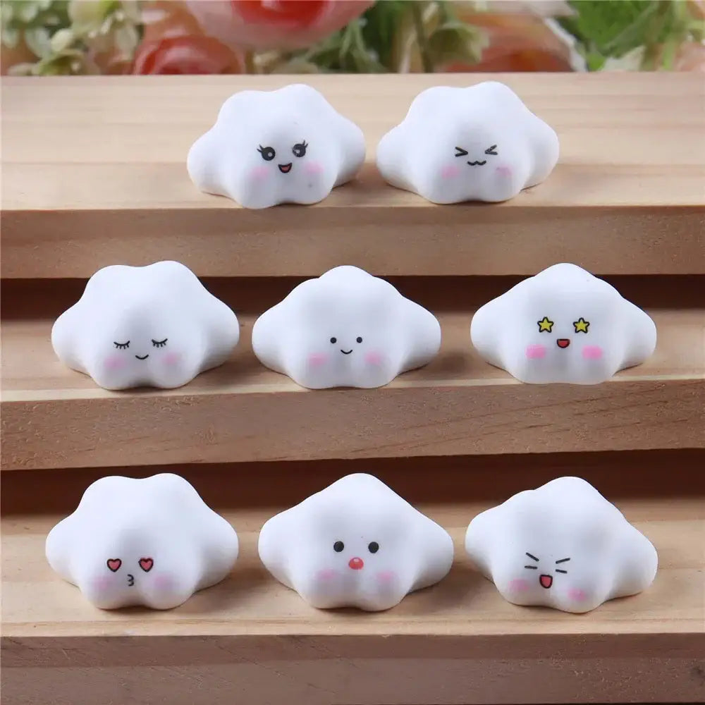 Luminous resin cactus miniatures colorful pig figurines for bedroom