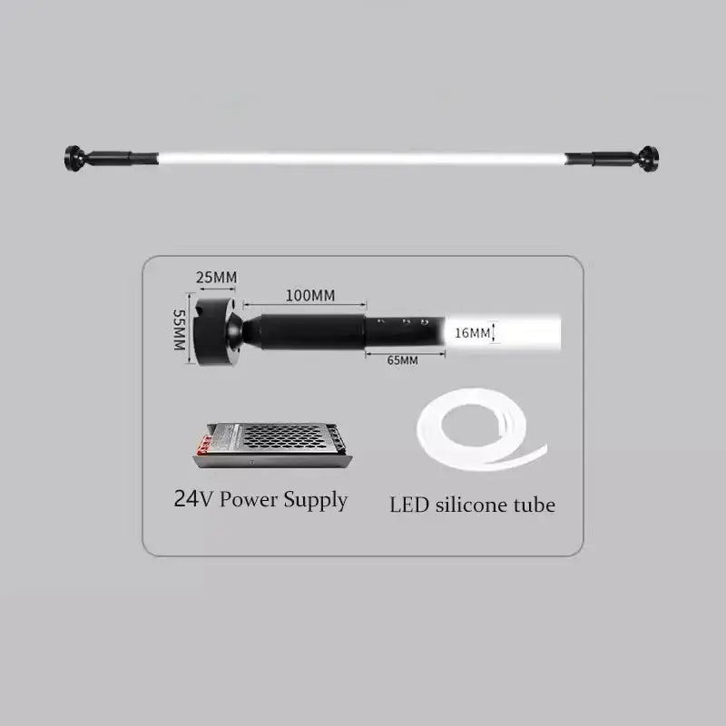 Modern minimalist black silicone wall lamp bedroom light panel
