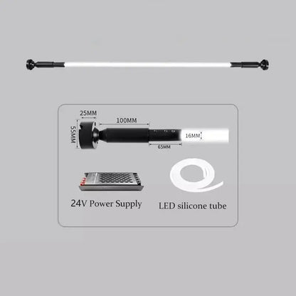 Modern minimalist black silicone wall lamp bedroom light panel