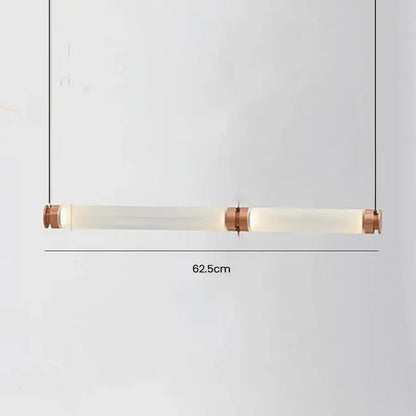 Modern amber & green luna glass tube chandelier dining room light