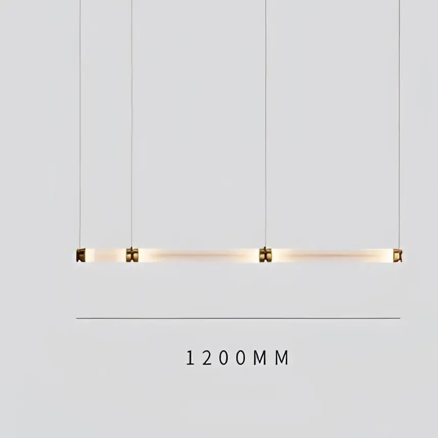 Modern amber & green luna glass tube chandelier dining room light
