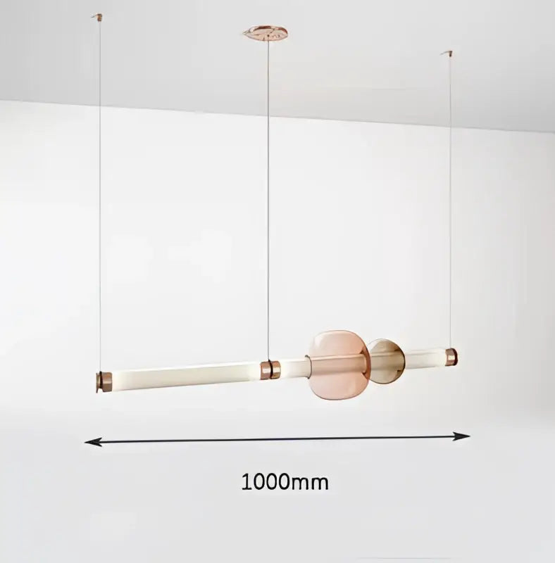 Modern amber & green luna glass tube chandelier dining room light