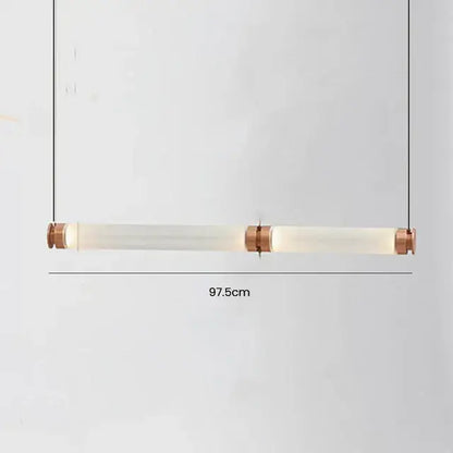 Modern amber & green luna glass tube chandelier dining room light