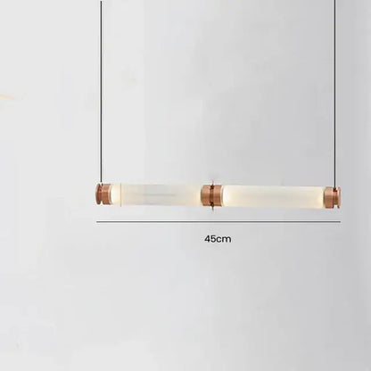 Modern amber & green luna glass tube chandelier dining room light