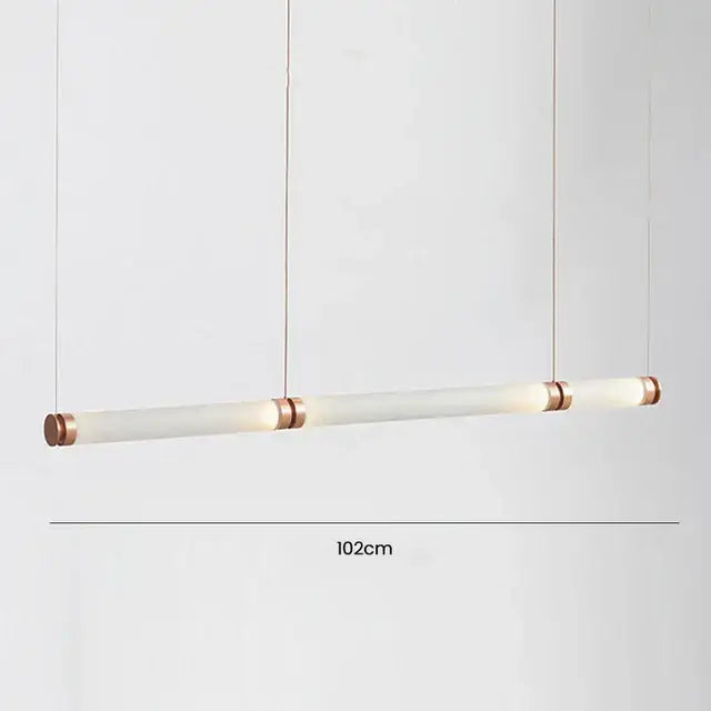 Modern amber & green luna glass tube chandelier dining room light