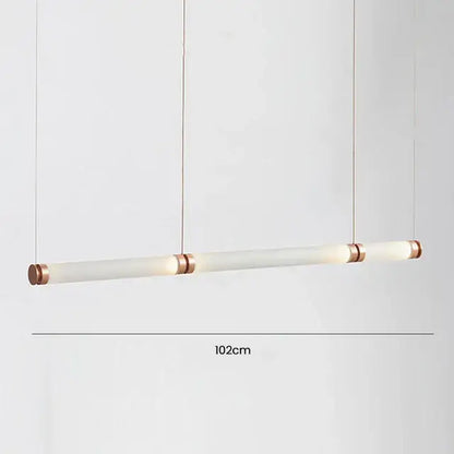 Modern amber & green luna glass tube chandelier dining room light