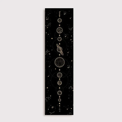 Psychedelic black & white lunar eclipse moon phase tapestry bedroom art