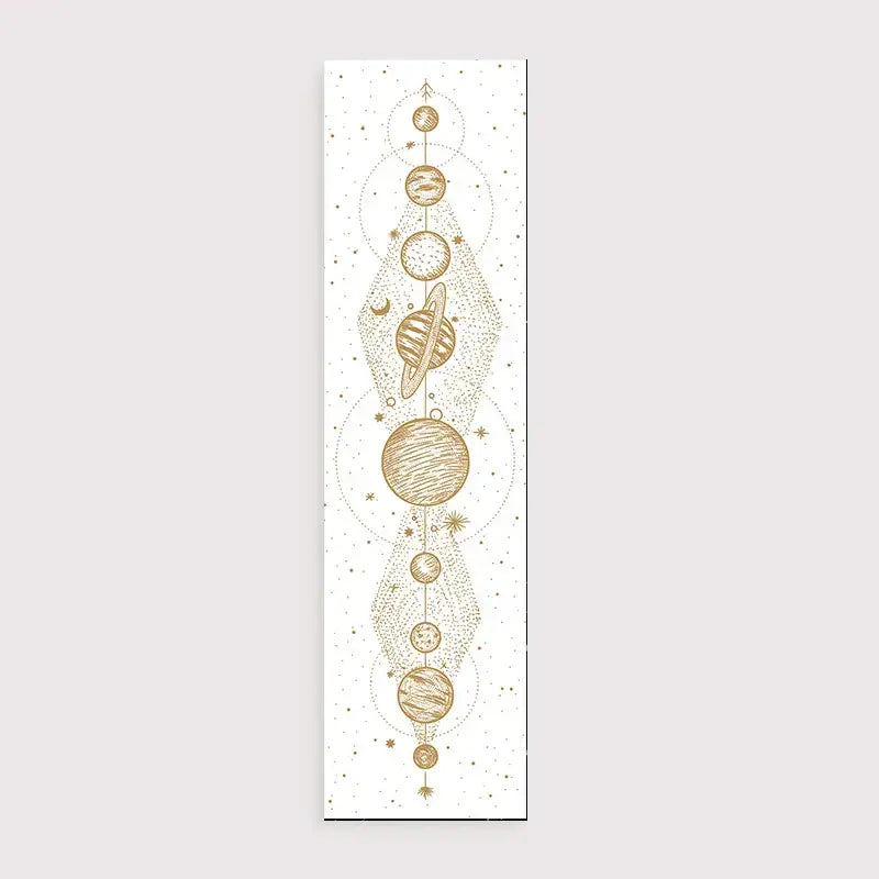 Psychedelic black & white lunar eclipse moon phase tapestry bedroom art