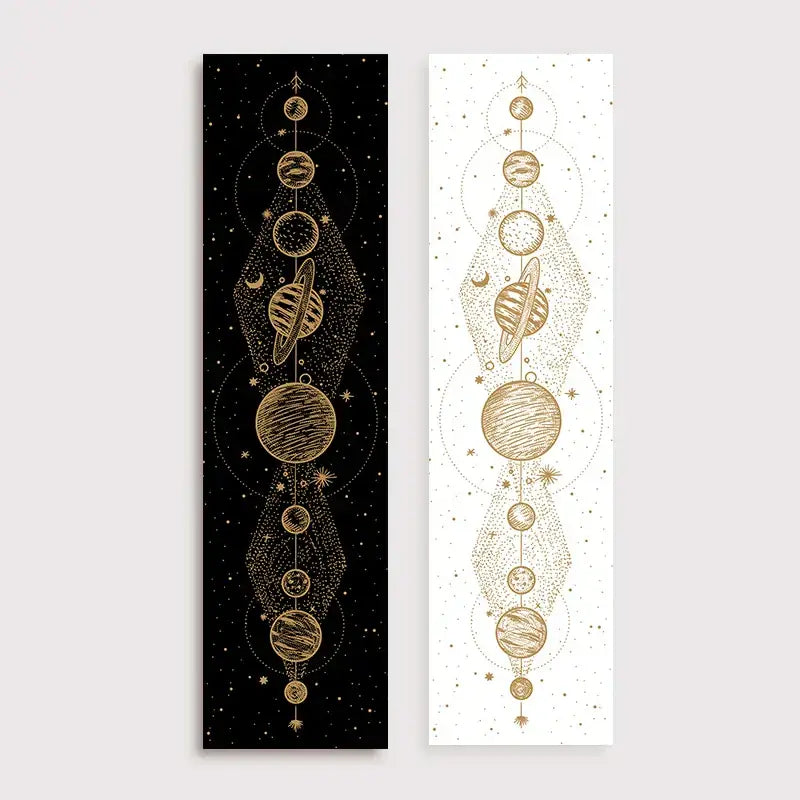 Psychedelic black & white lunar eclipse moon phase tapestry bedroom art