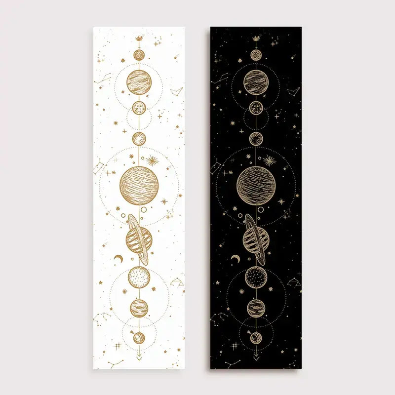 Psychedelic black & white lunar eclipse moon phase tapestry bedroom art