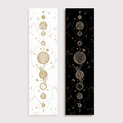 Psychedelic black & white lunar eclipse moon phase tapestry bedroom art