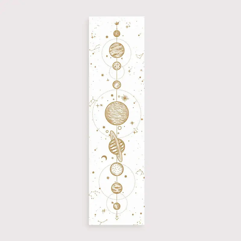 Psychedelic black & white lunar eclipse moon phase tapestry bedroom art