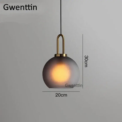 Luxe glass ball pendant lights brass and frosted glass dining room
