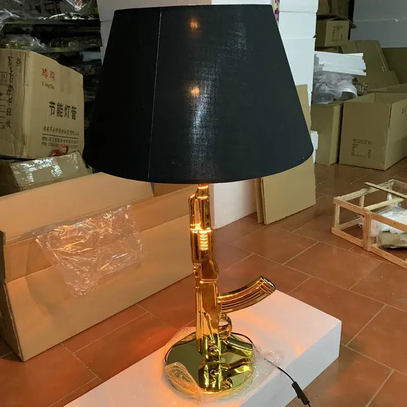 Luxe gold ak47 led floor lamp for modern living room decor