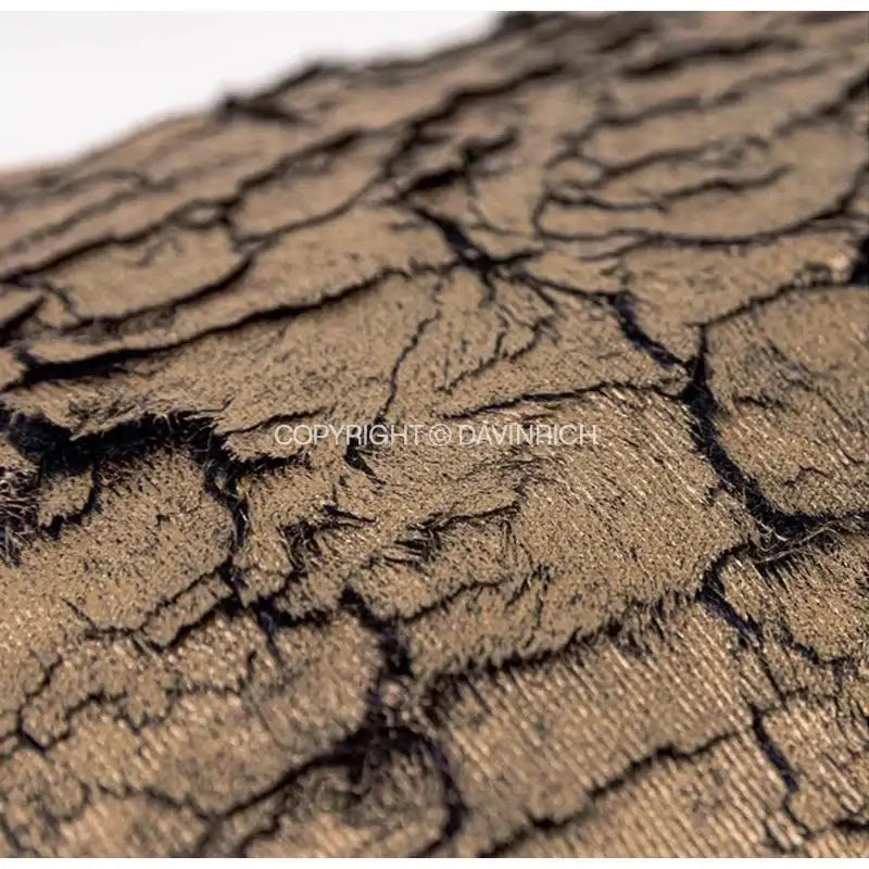 Luxe gold foil brown bark texture cushion cover living room
