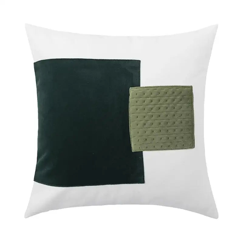 Luxe gray & white chevron beaded velvet cushion cover living room