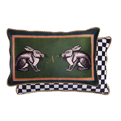 Luxe black & white greyhound decorative pillow cover living room accent