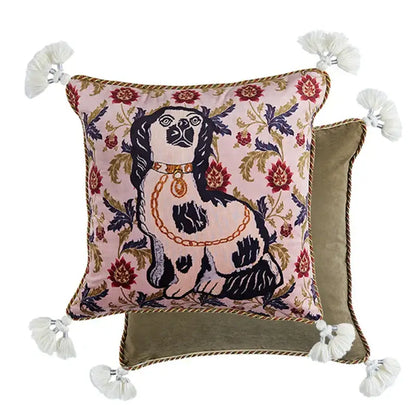 Luxe black & white greyhound decorative pillow cover living room accent