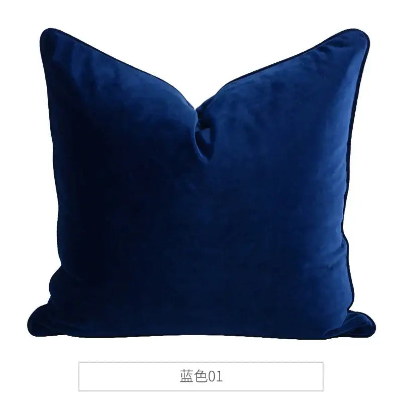 Luxe teal italy velvet pillowslip for living room sofa