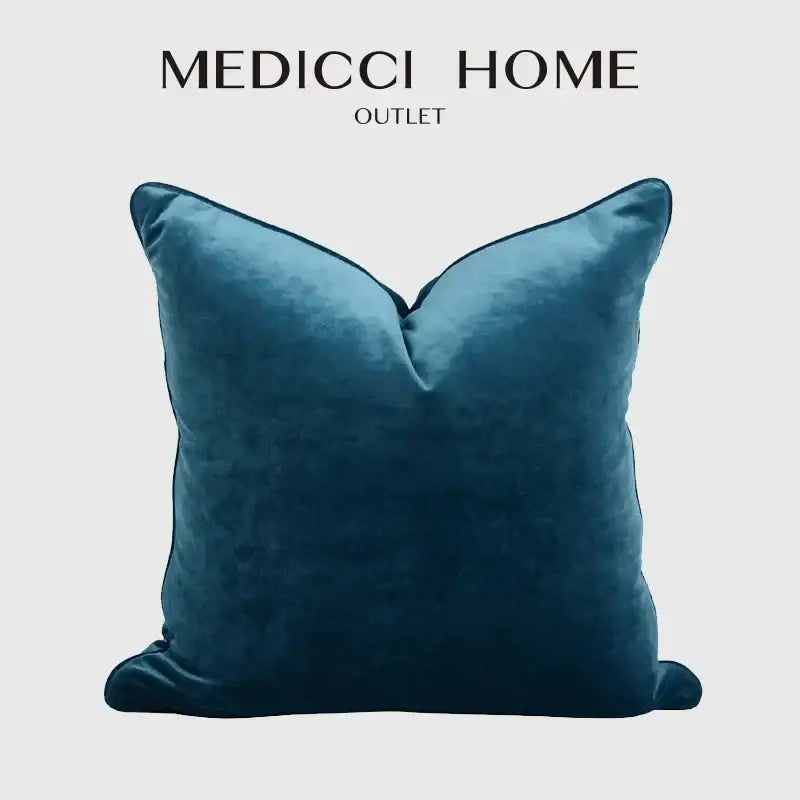 Luxe teal italy velvet pillowslip for living room sofa