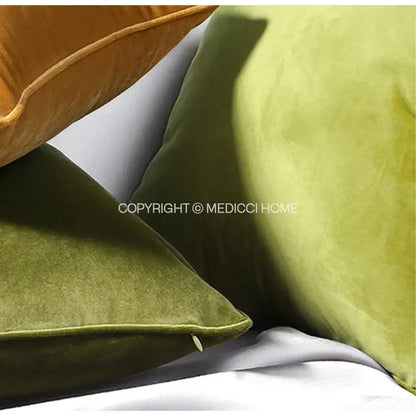 Luxe teal italy velvet pillowslip for living room sofa