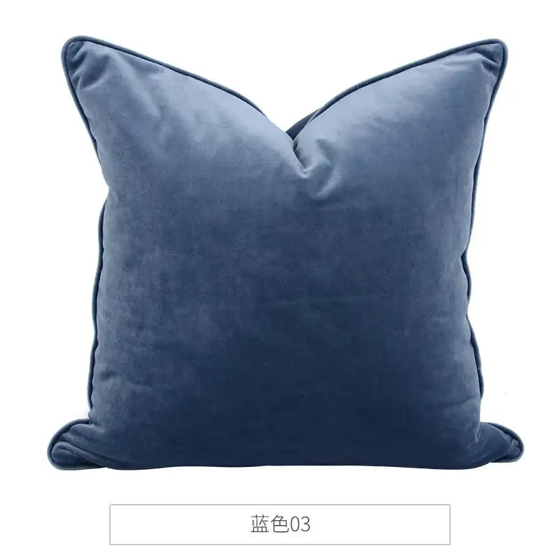 Luxe teal italy velvet pillowslip for living room sofa