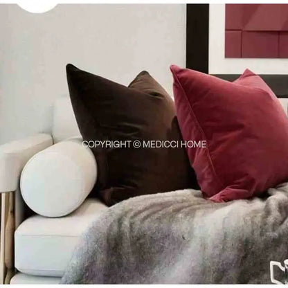 Luxe teal italy velvet pillowslip for living room sofa