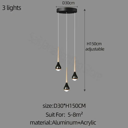 luxe loft black & gold chandelier living room pendant light