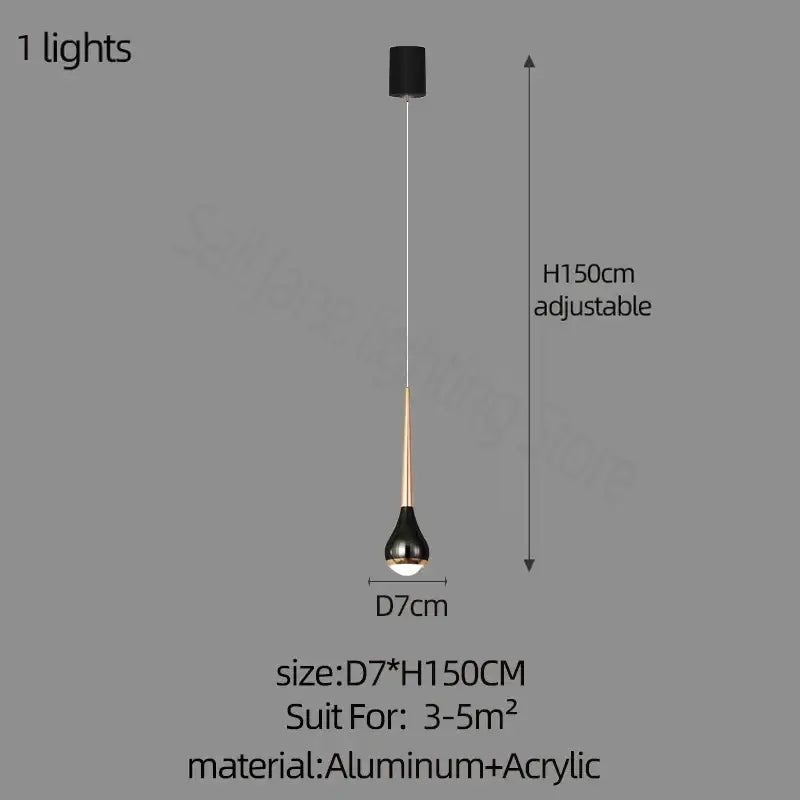luxe loft black & gold chandelier living room pendant light