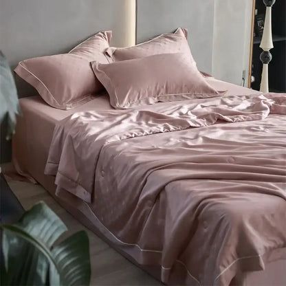 Luxe lyocell cream mulberry silk summer blanket bedroom comforter