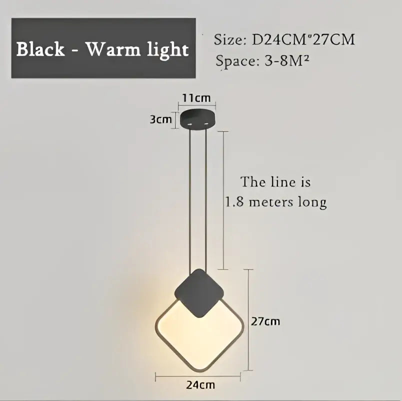 Luxe nordic black circle pendant light for living room ambiance