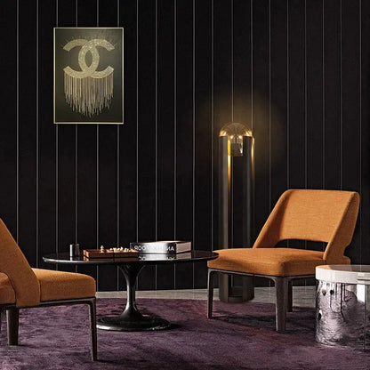 Modern clear & gold led floor lamp living room nordic lighting