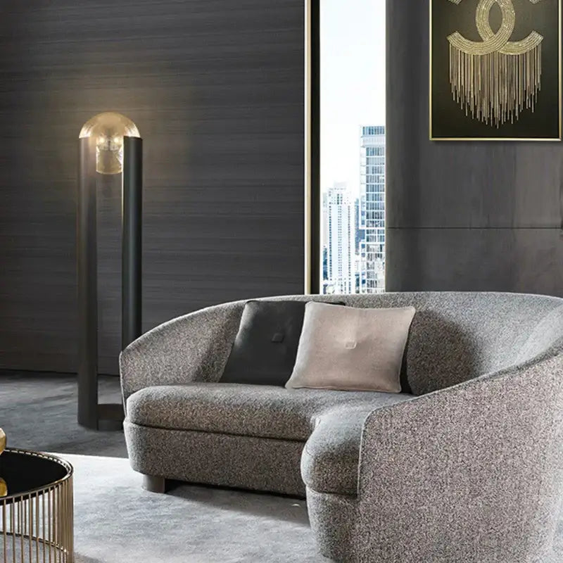 Modern clear & gold led floor lamp living room nordic lighting