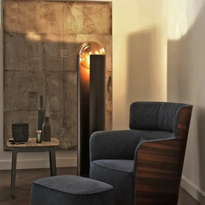 Modern clear & gold led floor lamp living room nordic lighting