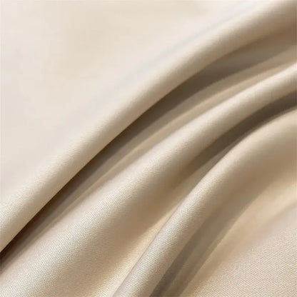 Luxurious gray satin duvet cover set bedroom stitched bedding