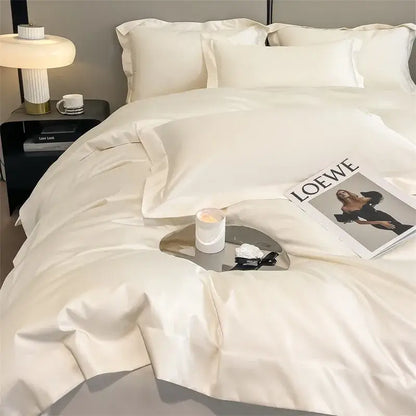 Luxurious gray satin piece duvet cover bedroom bedding set