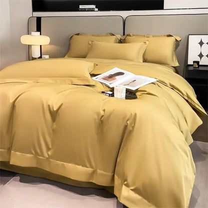 Luxurious gray satin piece duvet cover bedroom bedding set