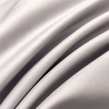 Luxurious gray satin piece duvet cover bedroom bedding set