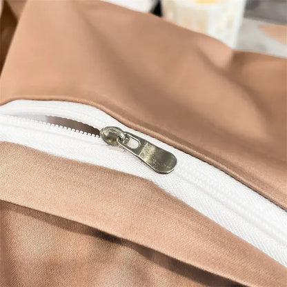 Luxurious gray satin piece duvet cover bedroom bedding set