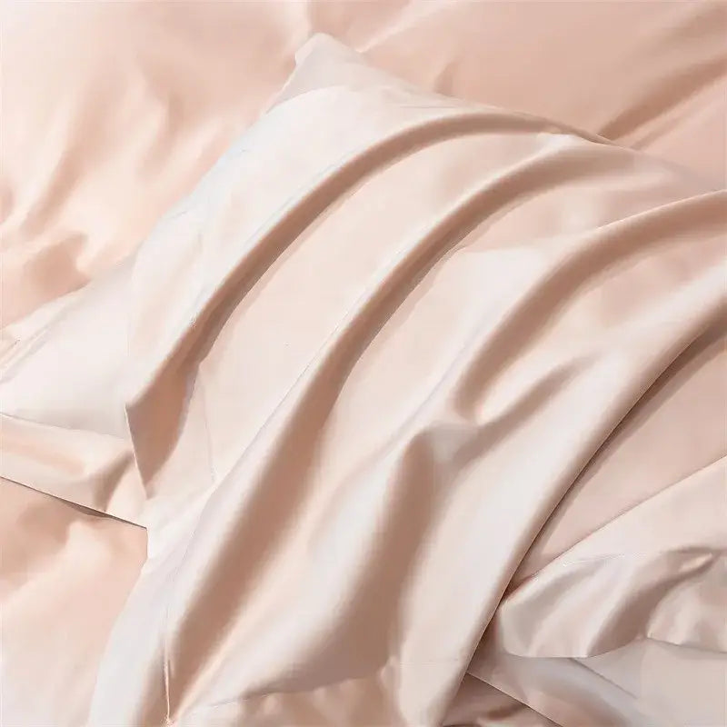 Luxurious gray satin piece duvet cover bedroom bedding set