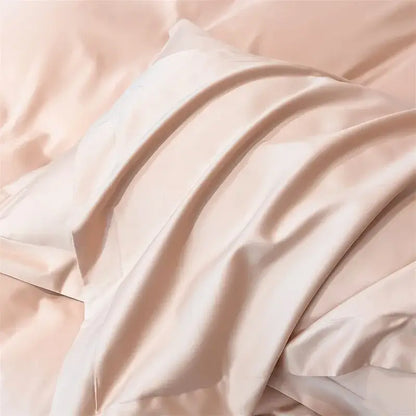 Luxurious gray satin piece duvet cover bedroom bedding set