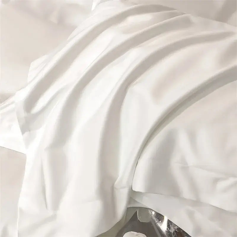 Luxurious gray satin piece duvet cover bedroom bedding set