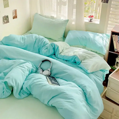 Luxurious cream cotton bedding set bedroom duvet cover