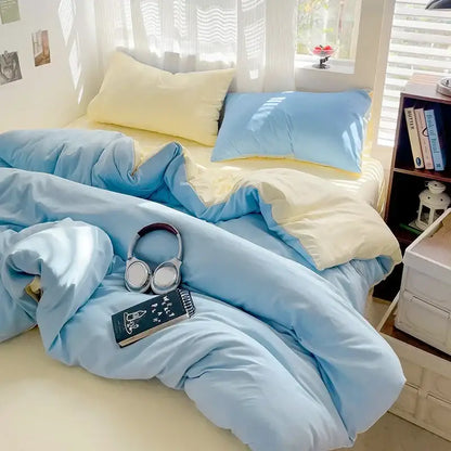 Luxurious cream cotton bedding set bedroom duvet cover