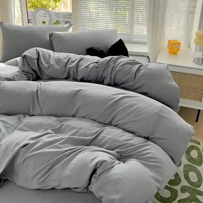 Luxurious cream cotton bedding set bedroom duvet cover