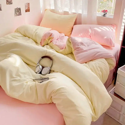 Luxurious cream cotton bedding set bedroom duvet cover