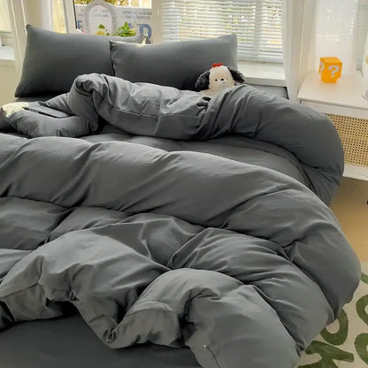Luxurious cream cotton bedding set bedroom duvet cover